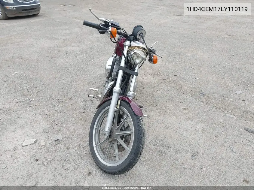 1990 Harley-Davidson Xlh883 H VIN: 1HD4CEM17LY110119 Lot: 45360795