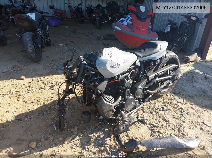 2025 Harley-Davidson Rh1250 S VIN: MLY1ZC414SS302006 Lot: 45232639