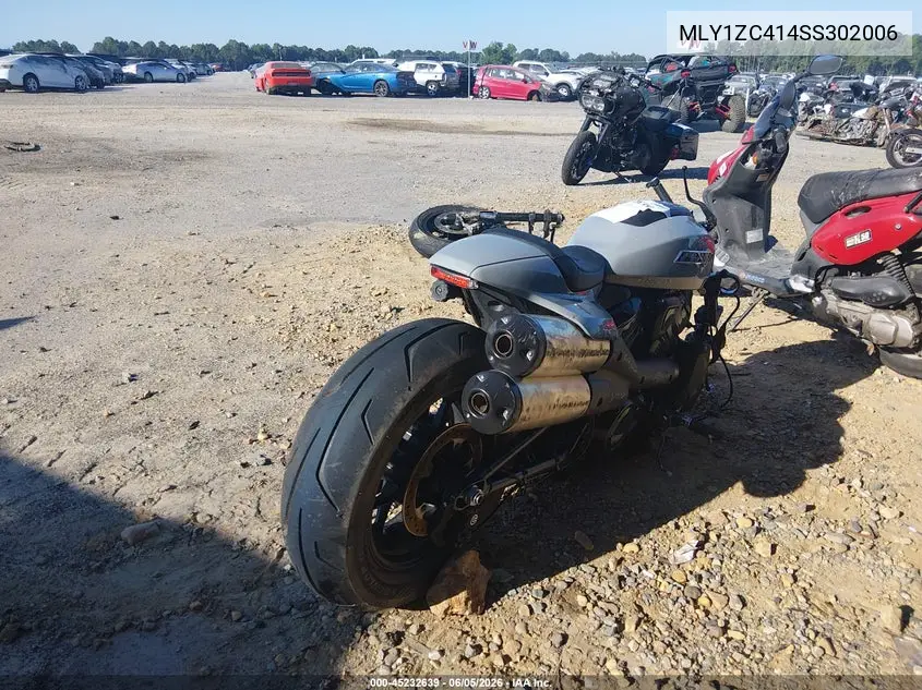 2025 Harley-Davidson Rh1250 S VIN: MLY1ZC414SS302006 Lot: 45232639