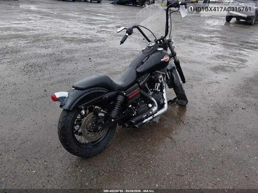 2010 Harley-Davidson Fxdb VIN: 1HD1GX417AC315761 Lot: 45226755