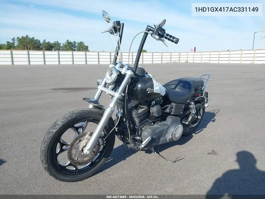 2010 Harley-Davidson Fxdb VIN: 1HD1GX417AC331149 Lot: 45274669