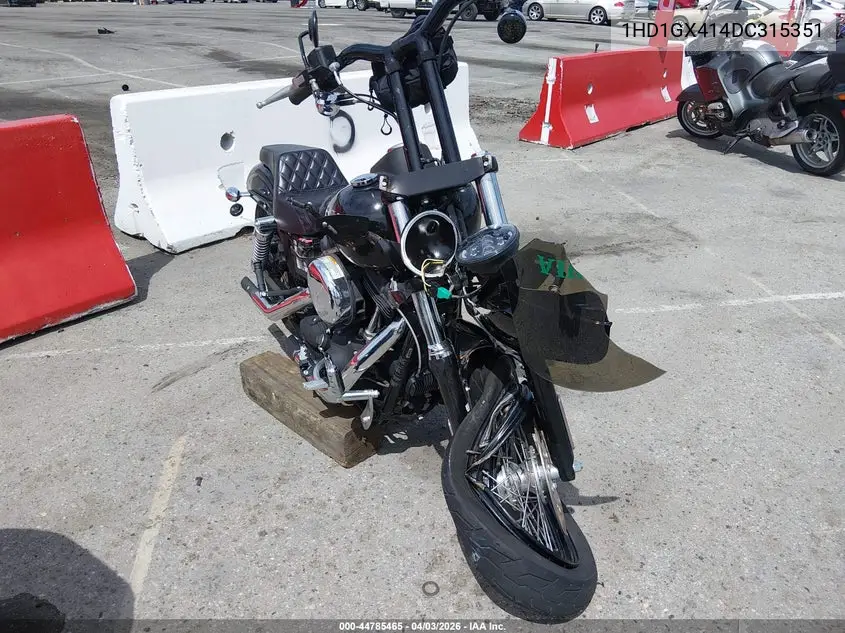 2013 Harley-Davidson Fxdb Dyna Street Bob VIN: 1HD1GX414DC315351 Lot: 44785465