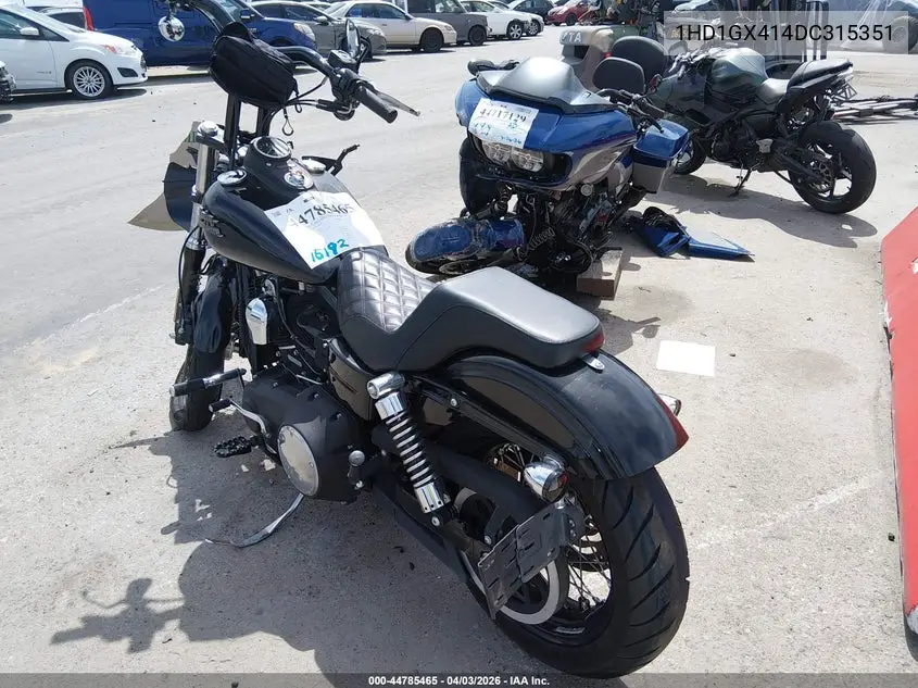 2013 Harley-Davidson Fxdb Dyna Street Bob VIN: 1HD1GX414DC315351 Lot: 44785465