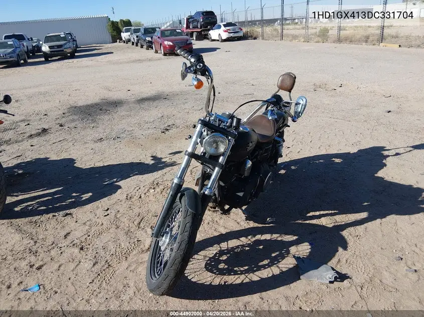 2013 Harley-Davidson Fxdb Dyna Street Bob VIN: 1HD1GX413DC331704 Lot: 44902000