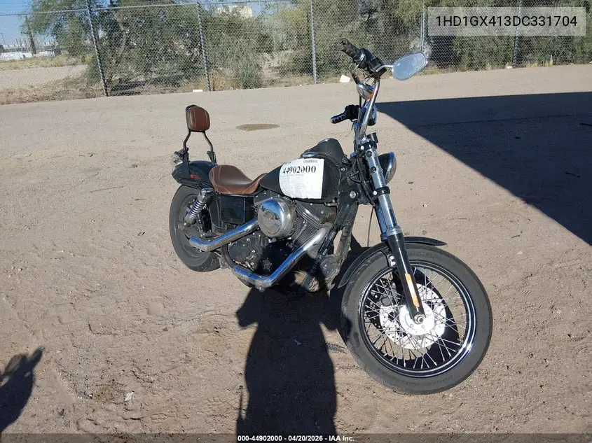 2013 Harley-Davidson Fxdb Dyna Street Bob VIN: 1HD1GX413DC331704 Lot: 44902000
