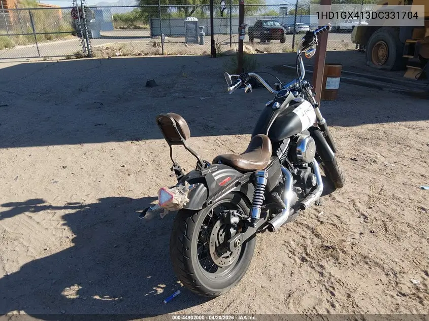 2013 Harley-Davidson Fxdb Dyna Street Bob VIN: 1HD1GX413DC331704 Lot: 44902000