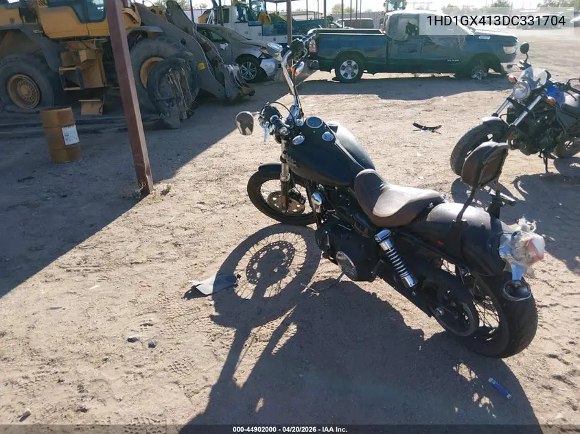 2013 Harley-Davidson Fxdb Dyna Street Bob VIN: 1HD1GX413DC331704 Lot: 44902000