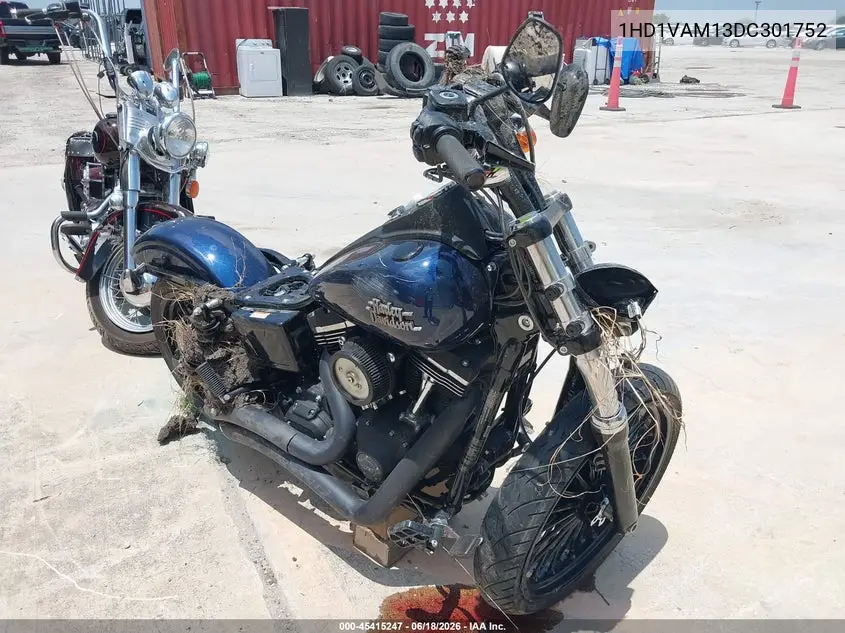 2013 Harley-Davidson Fxdbp Dyna Street Bob VIN: 1HD1VAM13DC301752 Lot: 45415247