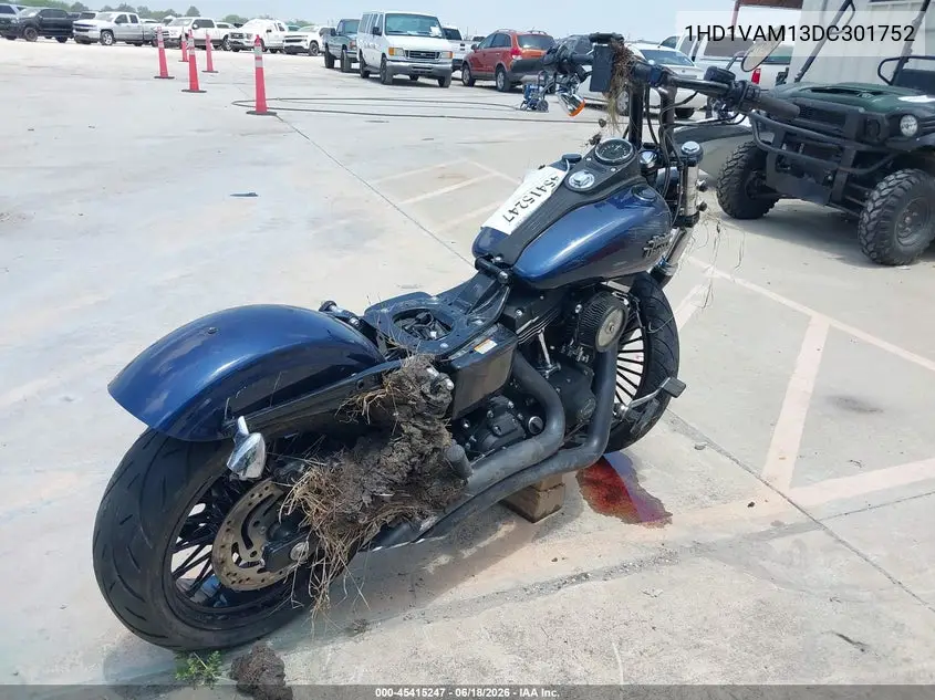 2013 Harley-Davidson Fxdbp Dyna Street Bob VIN: 1HD1VAM13DC301752 Lot: 45415247