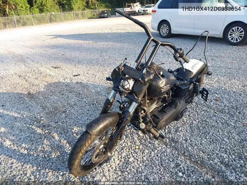 2013 Harley-Davidson Fxdb Dyna Street Bob VIN: 1HD1GX412DC333654 Lot: 45538365