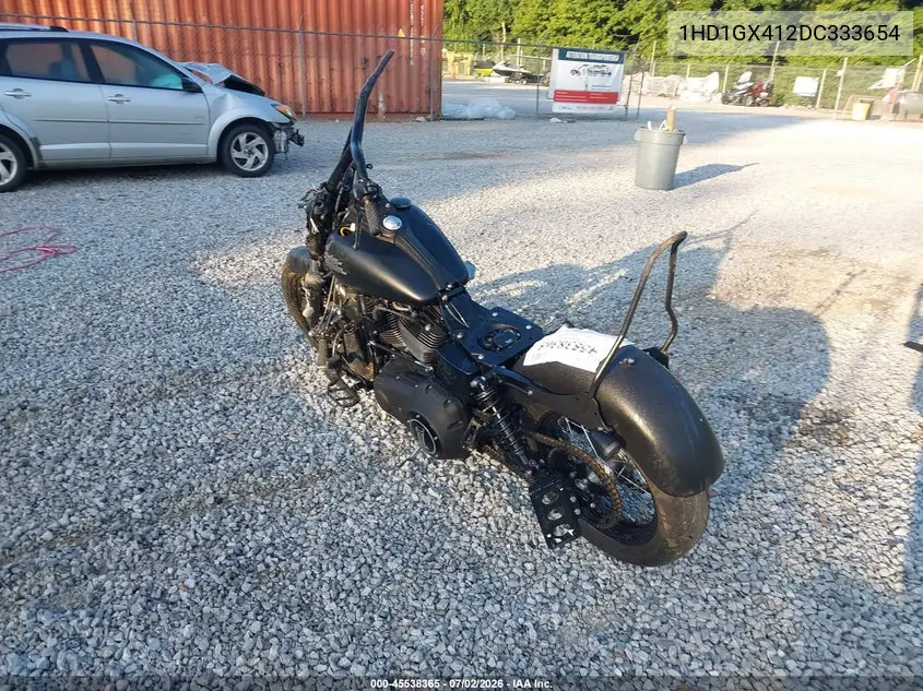 2013 Harley-Davidson Fxdb Dyna Street Bob VIN: 1HD1GX412DC333654 Lot: 45538365