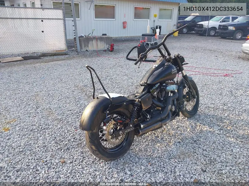 2013 Harley-Davidson Fxdb Dyna Street Bob VIN: 1HD1GX412DC333654 Lot: 45538365