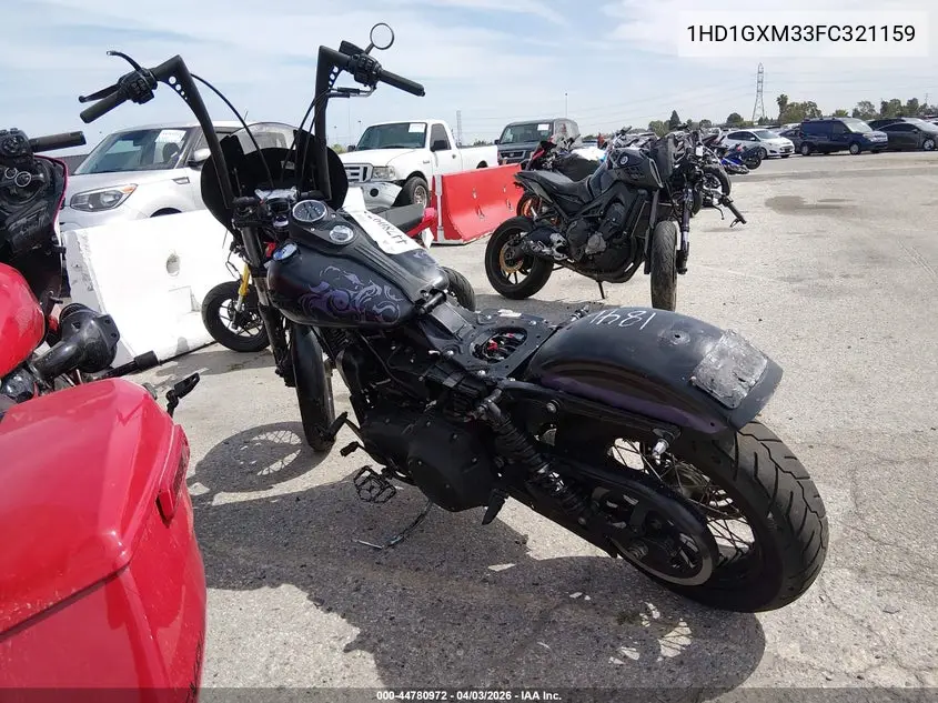 2015 Harley-Davidson Fxdb Dyna Street Bob VIN: 1HD1GXM33FC321159 Lot: 44780972