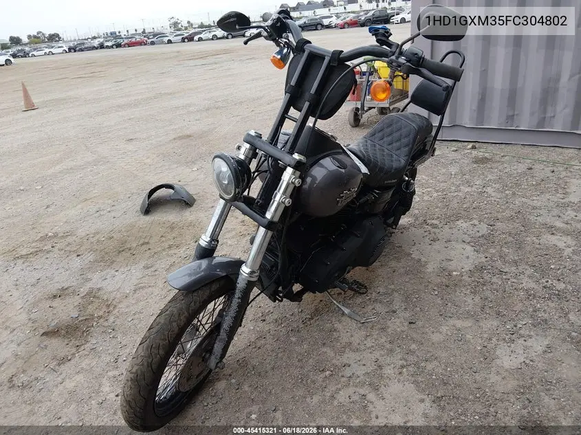 2015 Harley-Davidson Fxdb Dyna Street Bob VIN: 1HD1GXM35FC304802 Lot: 45415321