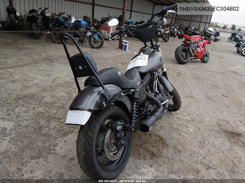 2015 Harley-Davidson Fxdb Dyna Street Bob VIN: 1HD1GXM35FC304802 Lot: 45415321