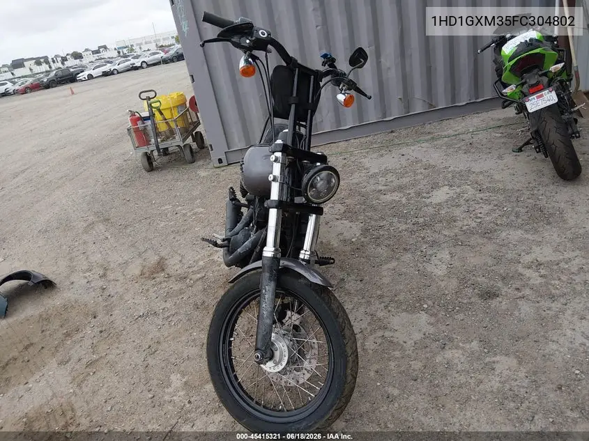 2015 Harley-Davidson Fxdb Dyna Street Bob VIN: 1HD1GXM35FC304802 Lot: 45415321