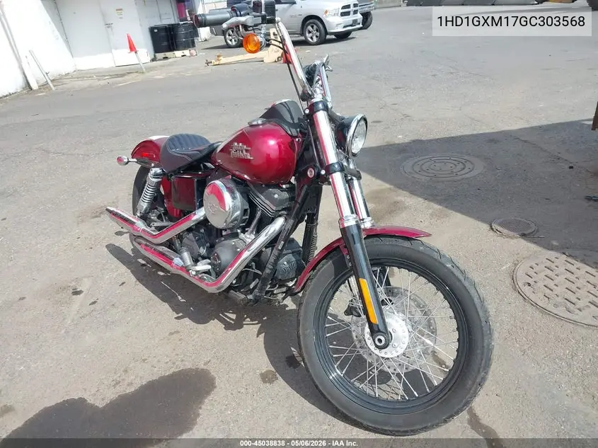 2016 Harley-Davidson Fxdb Dyna Street Bob VIN: 1HD1GXM17GC303568 Lot: 45465417