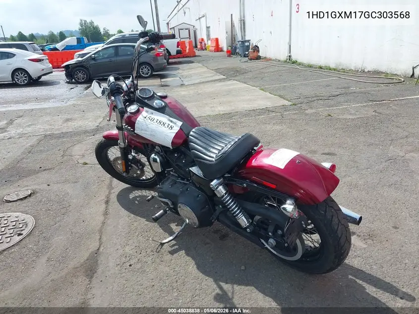 2016 Harley-Davidson Fxdb Dyna Street Bob VIN: 1HD1GXM17GC303568 Lot: 45465417