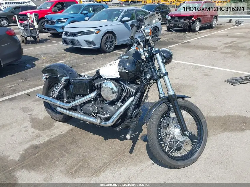 2017 Harley-Davidson Fxdb Dyna Street Bob VIN: 1HD1GXM12HC316391 Lot: 44951072