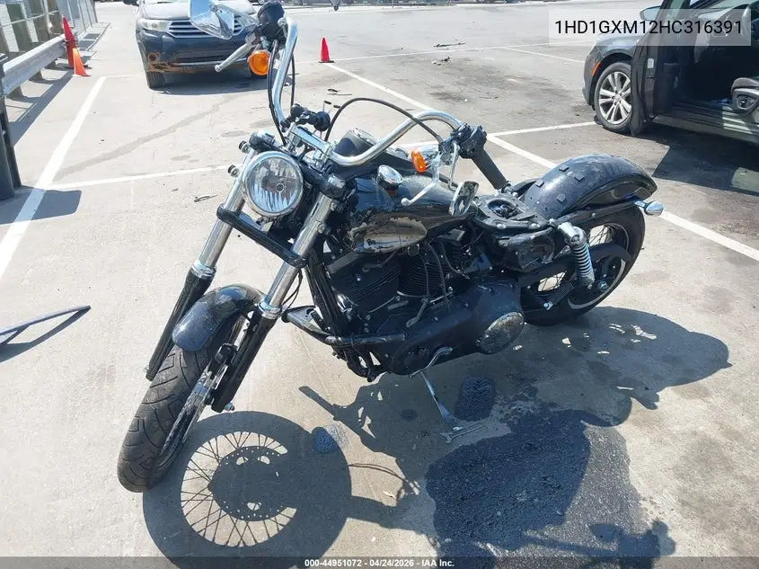2017 Harley-Davidson Fxdb Dyna Street Bob VIN: 1HD1GXM12HC316391 Lot: 44951072