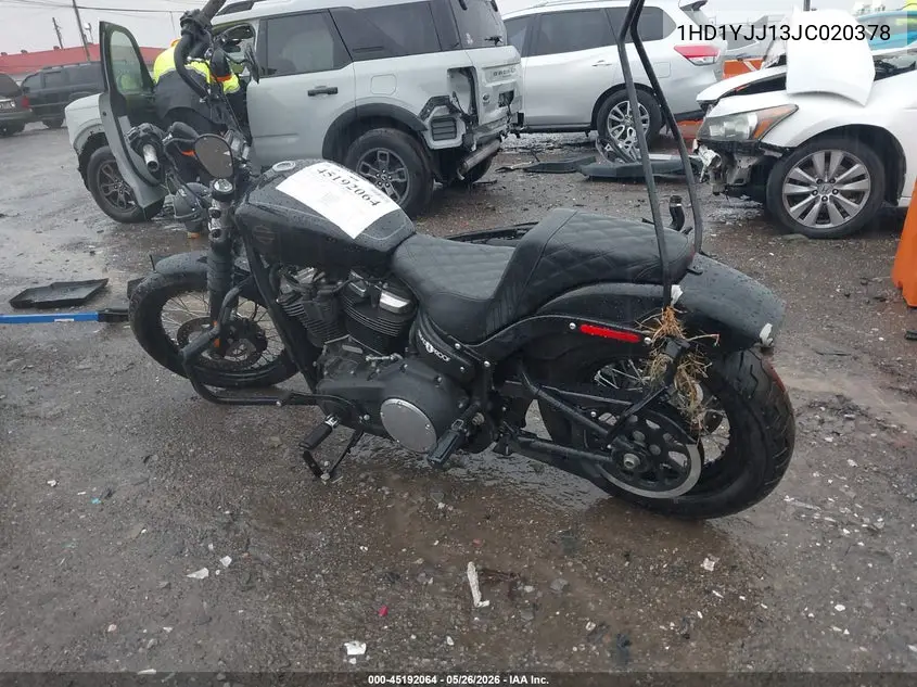 2018 Harley-Davidson Fxbb Street Bob VIN: 1HD1YJJ13JC020378 Lot: 45192064