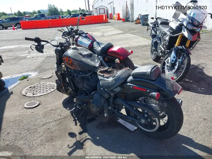 2021 Harley-Davidson Fxbbs VIN: 1HD1YYK17MB060920 Lot: 45065826