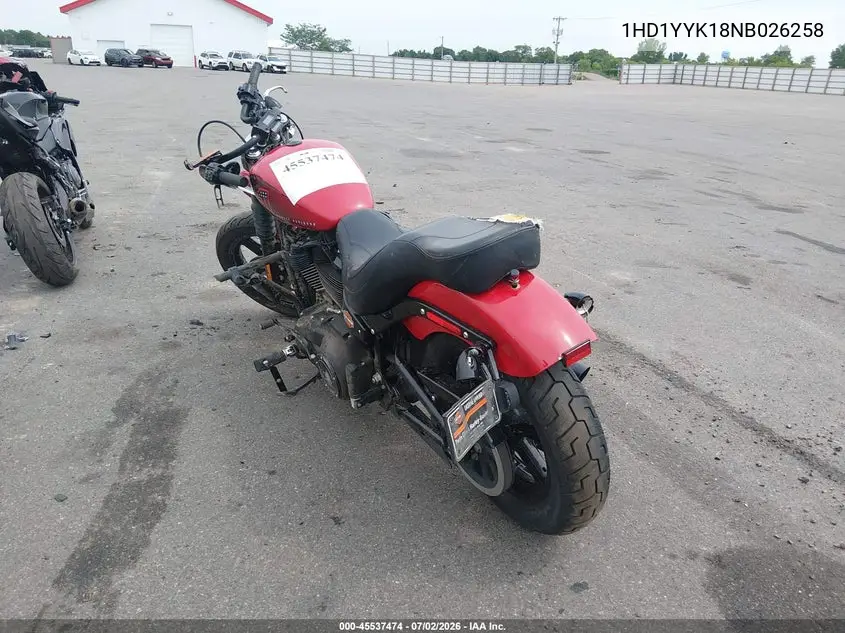 2022 Harley-Davidson Fxbbs VIN: 1HD1YYK18NB026258 Lot: 45537474