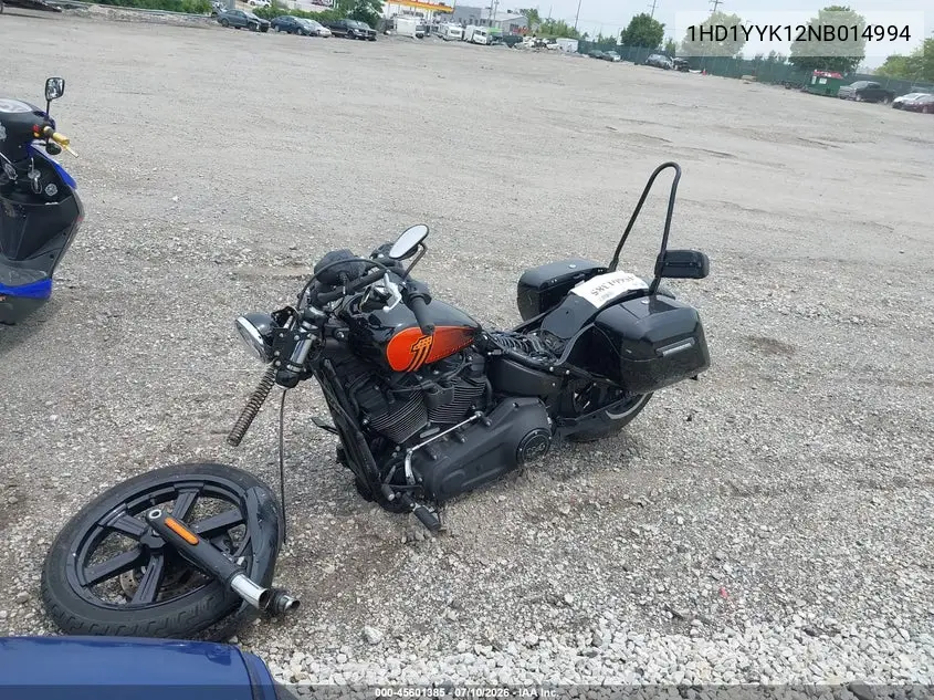 2022 Harley-Davidson Fxbbs VIN: 1HD1YYK12NB014994 Lot: 45601385