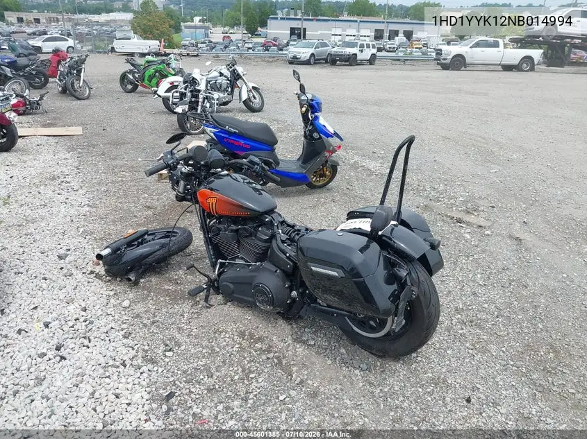 2022 Harley-Davidson Fxbbs VIN: 1HD1YYK12NB014994 Lot: 45601385