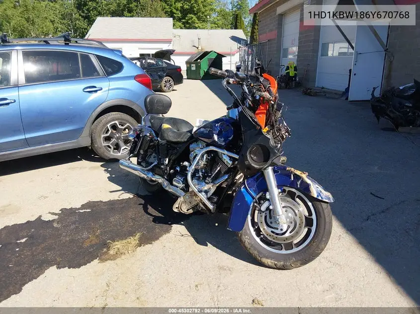 2006 Harley-Davidson Flhxi VIN: 1HD1KBW186Y670768 Lot: 45302792