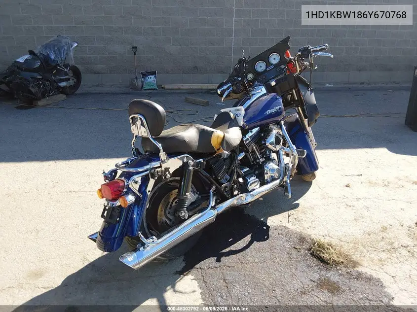 2006 Harley-Davidson Flhxi VIN: 1HD1KBW186Y670768 Lot: 45302792