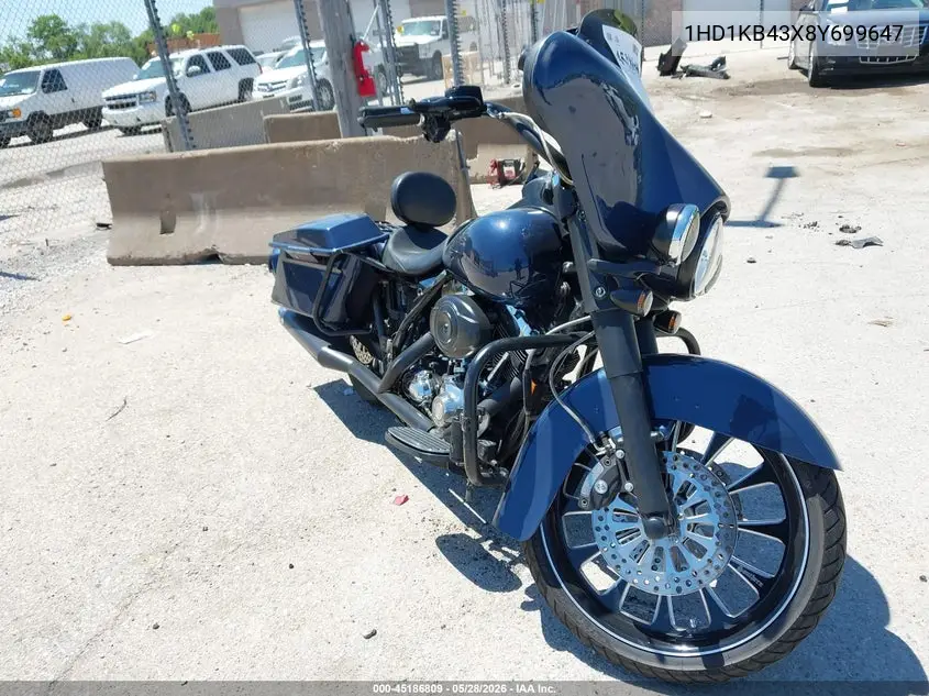 2008 Harley-Davidson Flhx VIN: 1HD1KB43X8Y699647 Lot: 45186809