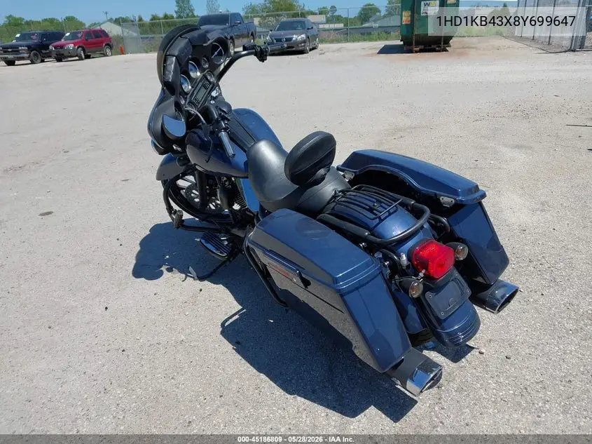 2008 Harley-Davidson Flhx VIN: 1HD1KB43X8Y699647 Lot: 45186809