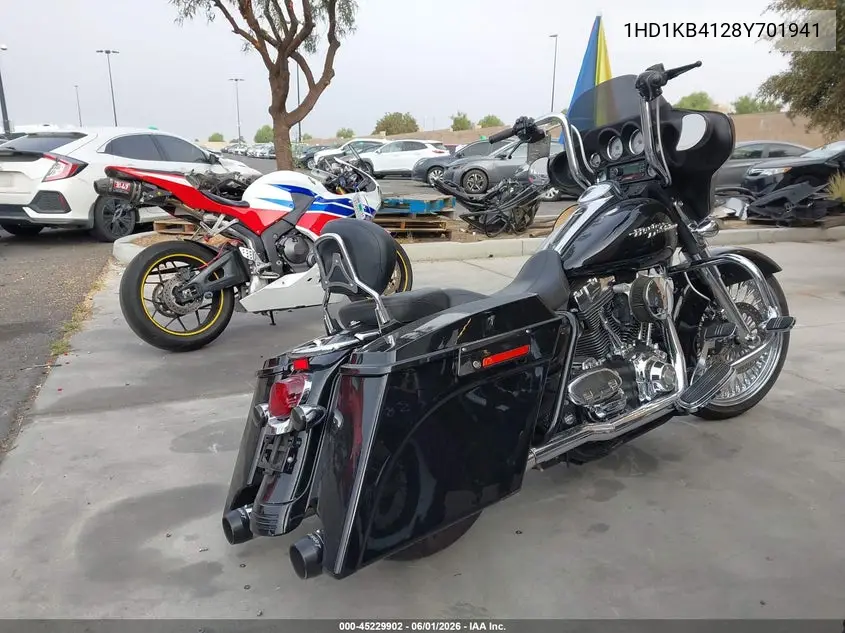 2008 Harley-Davidson Flhx VIN: 1HD1KB4128Y701941 Lot: 45229902