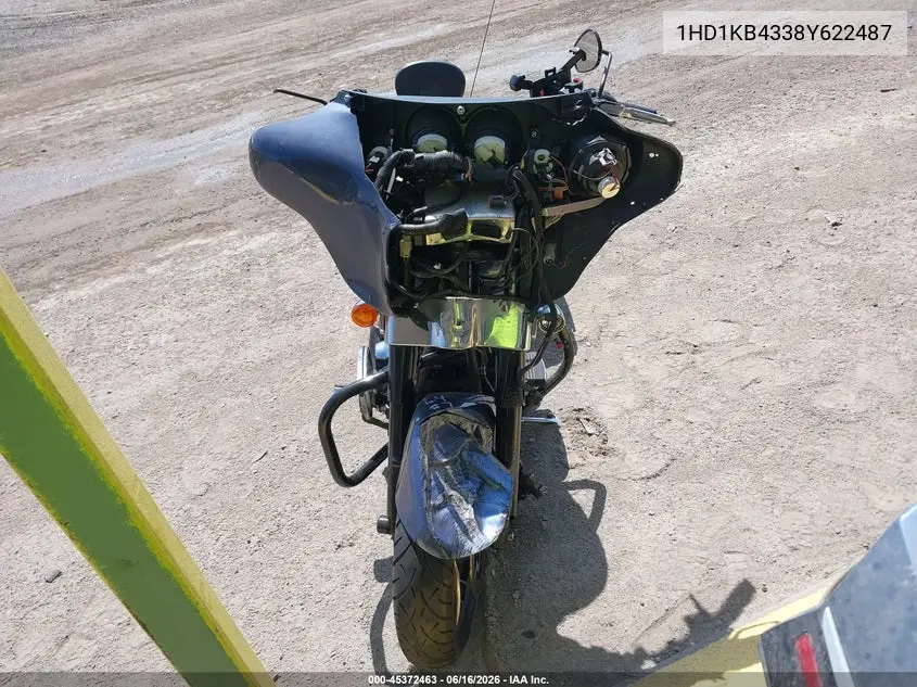 2008 Harley-Davidson Flhx VIN: 1HD1KB4338Y622487 Lot: 45372463