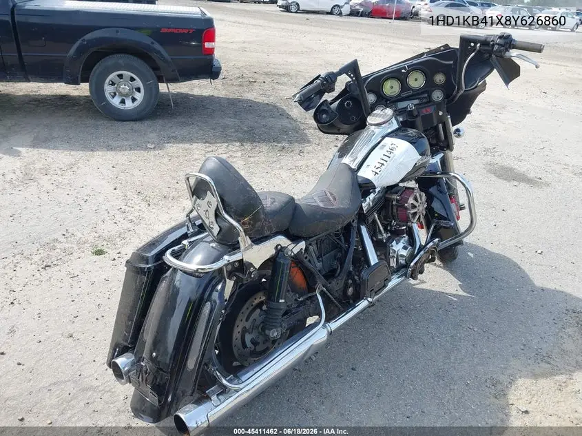 2008 Harley-Davidson Flhx VIN: 1HD1KB41X8Y626860 Lot: 45411462