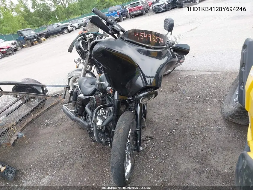 2008 Harley-Davidson Flhx VIN: 1HD1KB4128Y694246 Lot: 45493579