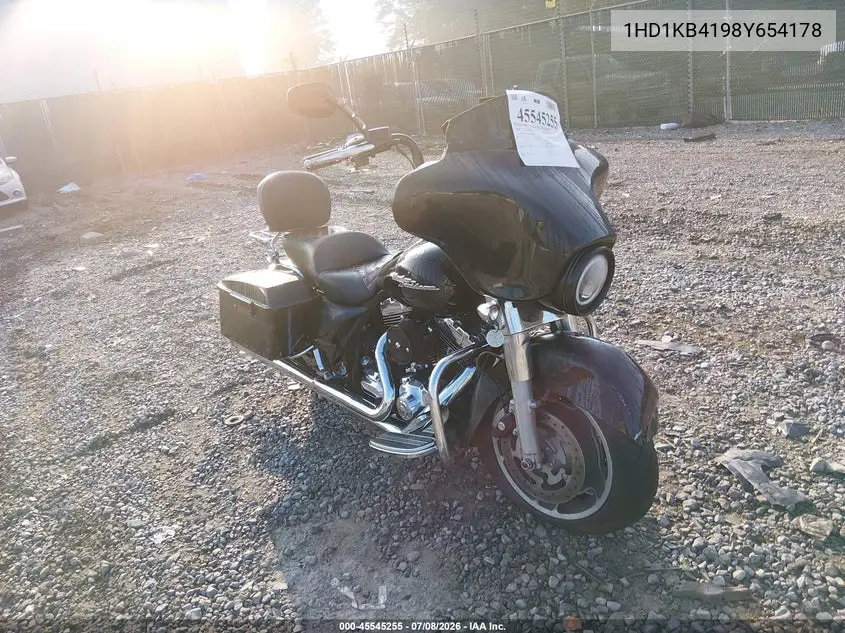 2008 Harley-Davidson Flhx VIN: 1HD1KB4198Y654178 Lot: 45545255