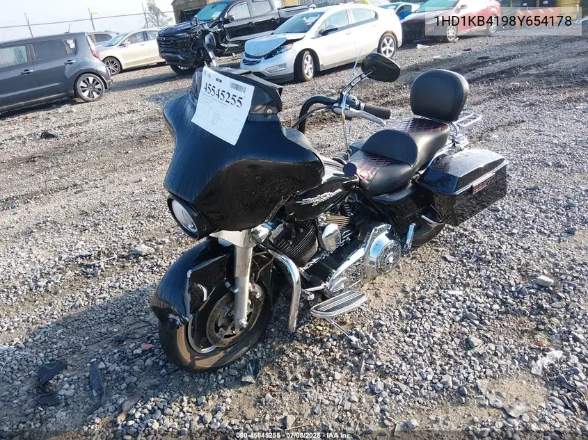 2008 Harley-Davidson Flhx VIN: 1HD1KB4198Y654178 Lot: 45545255