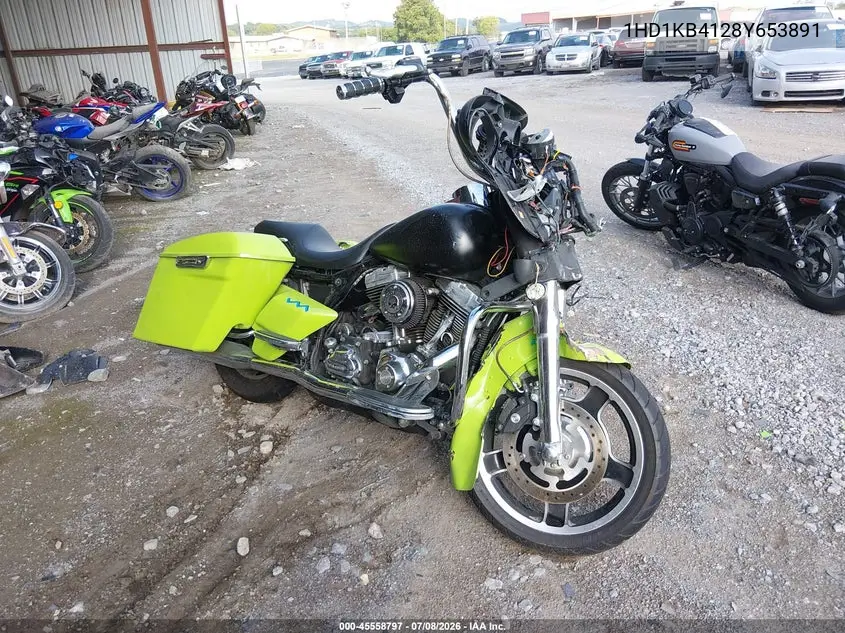 2008 Harley-Davidson Flhx VIN: 1HD1KB4128Y653891 Lot: 45558797