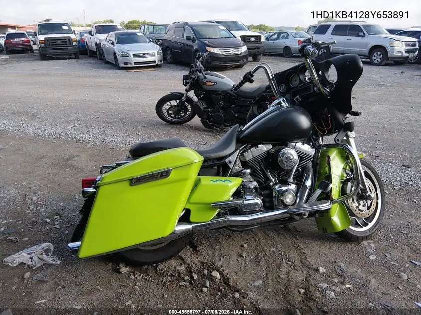 2008 Harley-Davidson Flhx VIN: 1HD1KB4128Y653891 Lot: 45558797