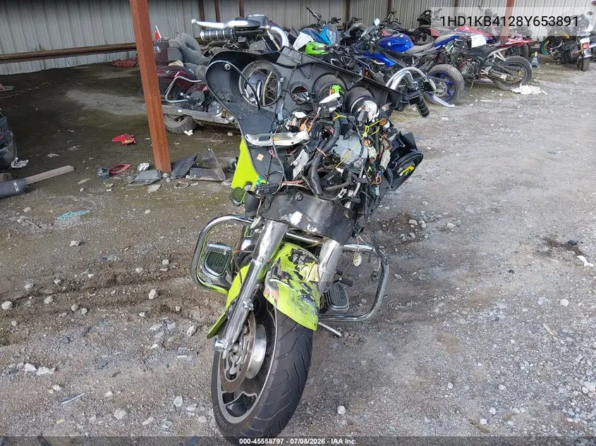 2008 Harley-Davidson Flhx VIN: 1HD1KB4128Y653891 Lot: 45558797