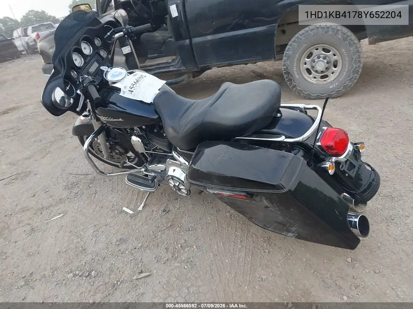 2008 Harley-Davidson Flhx VIN: 1HD1KB4178Y652204 Lot: 45566592