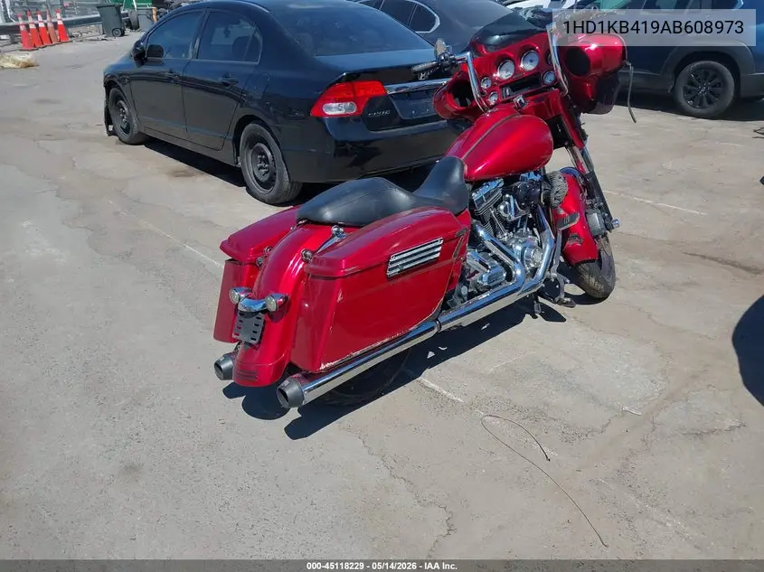 2010 Harley-Davidson Flhx VIN: 1HD1KB419AB608973 Lot: 45118229