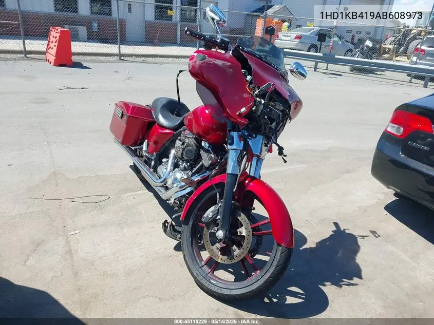2010 Harley-Davidson Flhx VIN: 1HD1KB419AB608973 Lot: 45118229