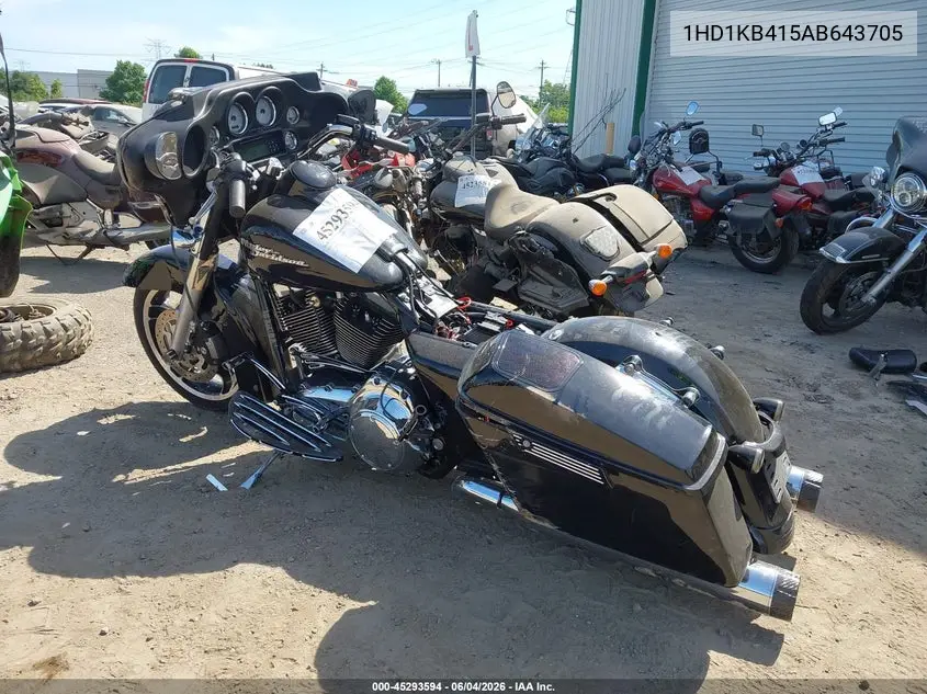 2010 Harley-Davidson Flhx VIN: 1HD1KB415AB643705 Lot: 45293594