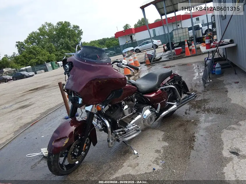 2010 Harley-Davidson Flhx VIN: 1HD1KB412AB601315 Lot: 45336556