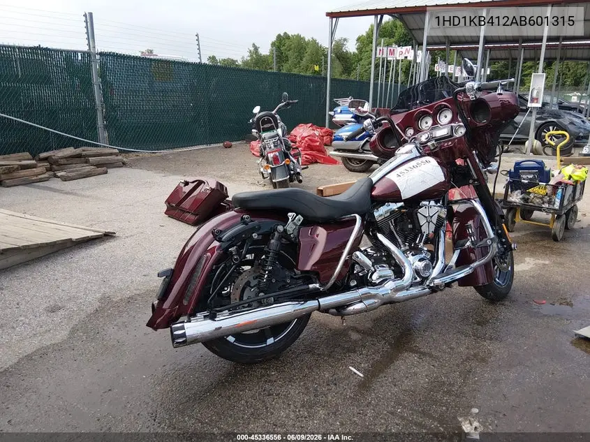 2010 Harley-Davidson Flhx VIN: 1HD1KB412AB601315 Lot: 45336556