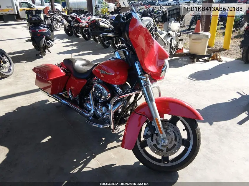 2010 Harley-Davidson Flhx VIN: 1HD1KB413AB670188 Lot: 45453951