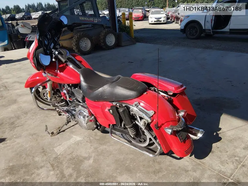 2010 Harley-Davidson Flhx VIN: 1HD1KB413AB670188 Lot: 45453951